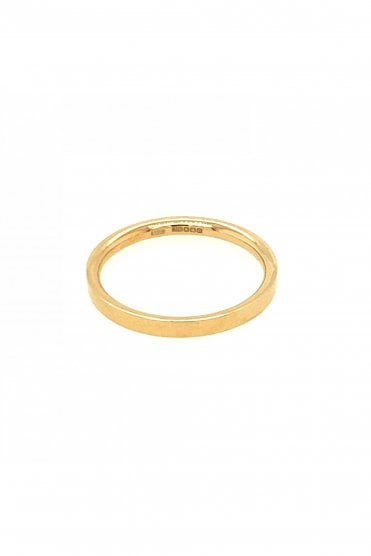 18ct Rose Gold 2mm Plain Band