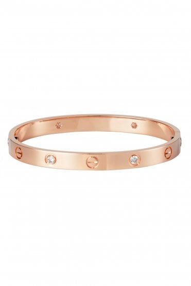 18ct Rose Gold & Diamond  Bangle