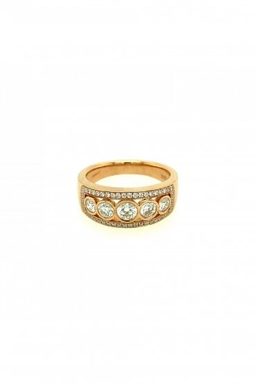 18ct Rose Gold Diamond Ring 1.00ct Round Brilliant Cut