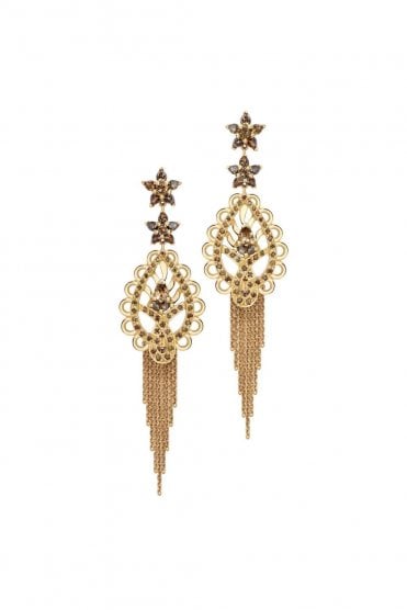 18ct Rose Gold Paisley Dress Spiritual Henna Collection Earrings N/SN