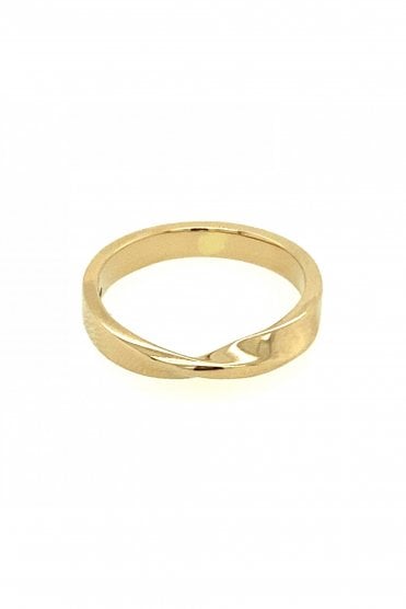 18ct Rose Gold Shaped Band Ring