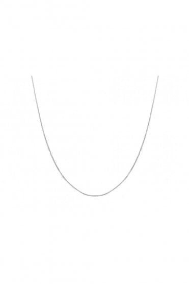 18ct White Gold 8 Sided Box Chain Chain Length 18 Inches
