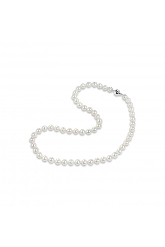 18ct White Gold Akoya Pearl Necklace Pearl Colour White