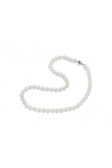 18ct White Gold Akoya Pearl Necklace Pearl Colour White