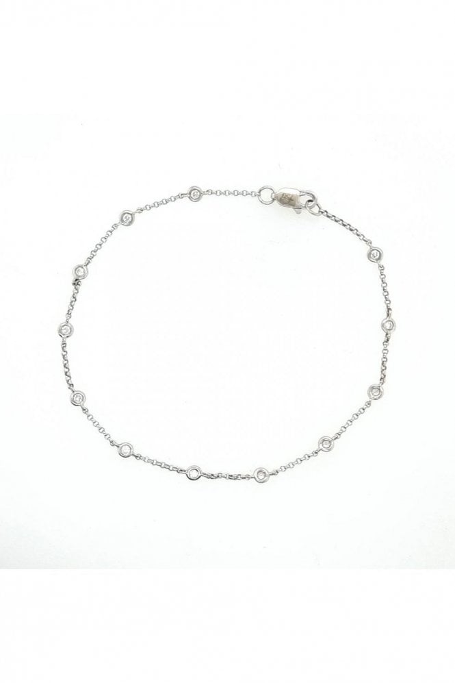 18ct White Gold and Diamond Bracelet
