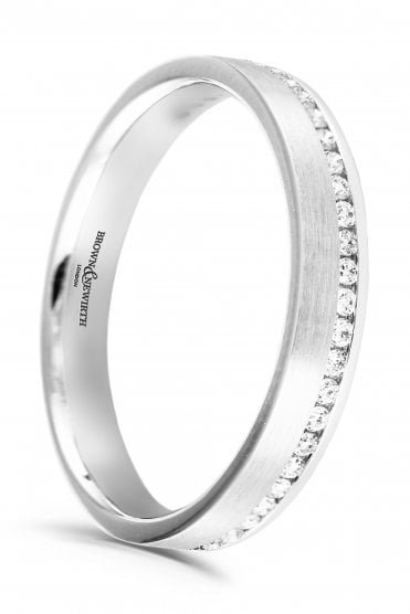 18ct White Gold and Diamond Wedding Ring  HET321