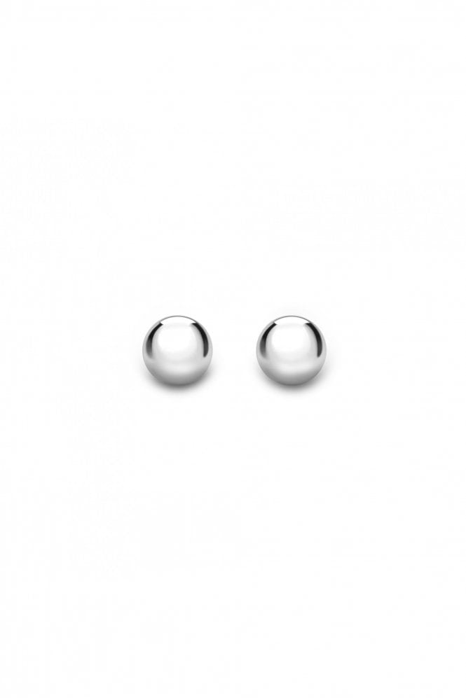 18ct White Gold Ball Stud Earrings 18ct White Gold Post & Butterfly