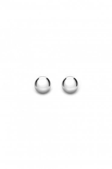 18ct White Gold Ball Stud Earrings 18ct White Gold Post & Butterfly