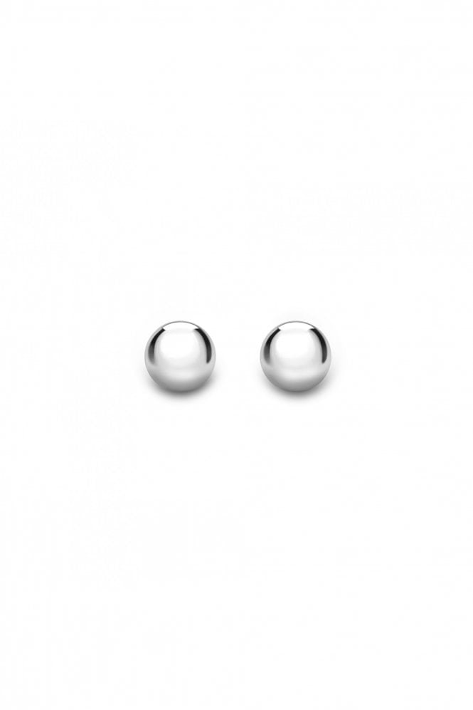 18ct White Gold Ball Stud Earrings 18ct White Gold Post & Butterfly