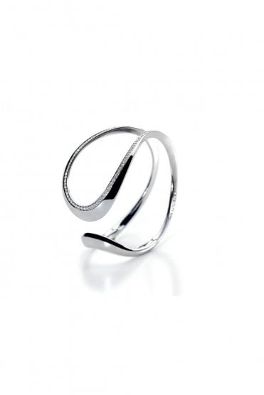 18ct White Gold Bangle Pavé Set 0.94ct Round Brilliant Cut Diamond