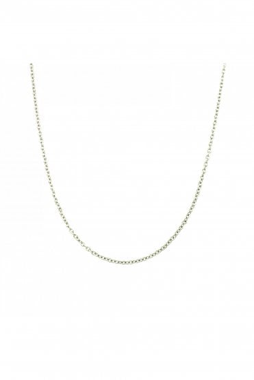 18ct White Gold Belcher Chain 16 Inches