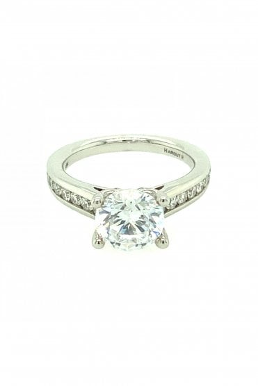 18ct White Gold Cubic Zirconia & Diamond Ring Cubic Zirconia 2.00ct Round Brilliant Cut