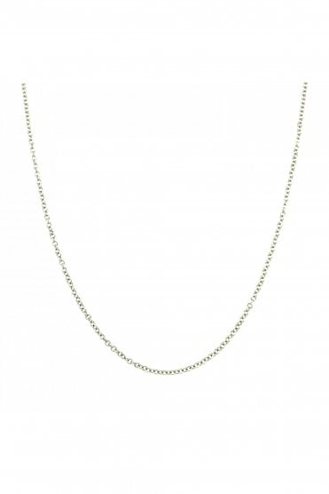 18ct White Gold Curb Chain Chain Length 16 Inches