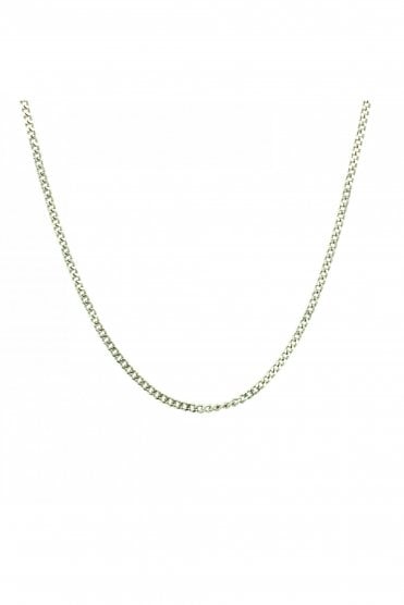 18ct White Gold Curb Chain Chain Length 18 Inches