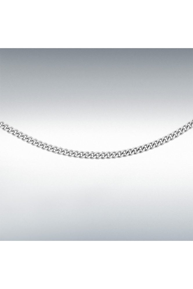 18ct White Gold Curb Chain Length 20 Inches