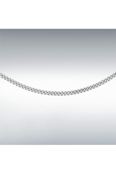 18ct White Gold Curb Chain Length 20 Inches