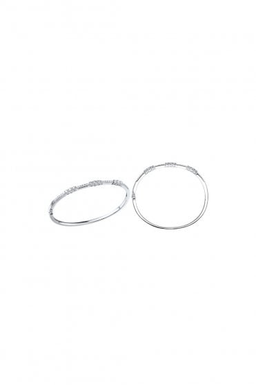 18ct White Gold Diamond Bangle