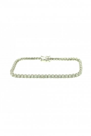 18ct White Gold Diamond Bracelet 4.75ct Approx. Round Brilliant Cut