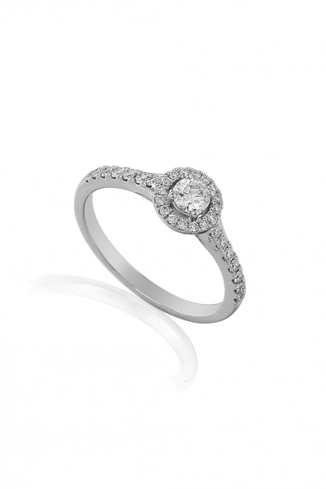 18ct White Gold Diamond Cluster Ring