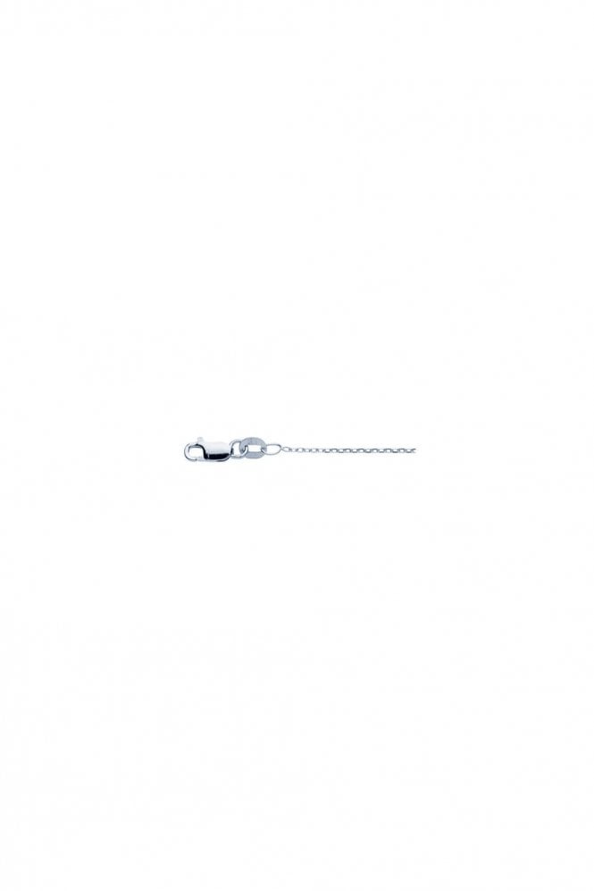 18ct White Gold Diamond Cut Trace Chain Chain Length 18 Inches