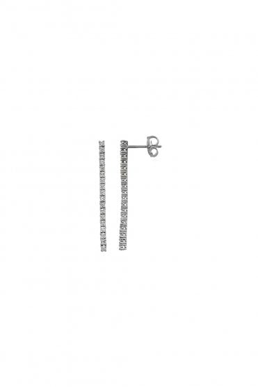 18ct White Gold Diamond Drop Earrings