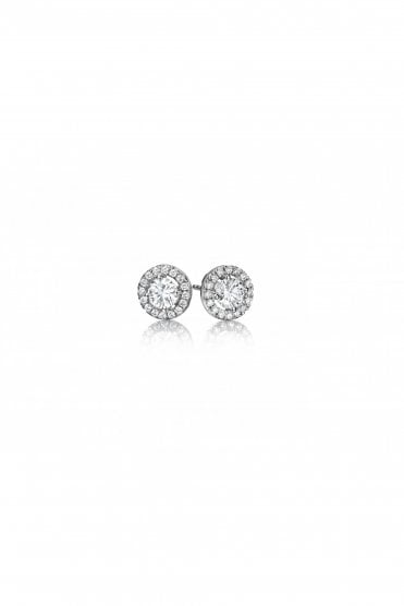 18ct White Gold Diamond Earrings