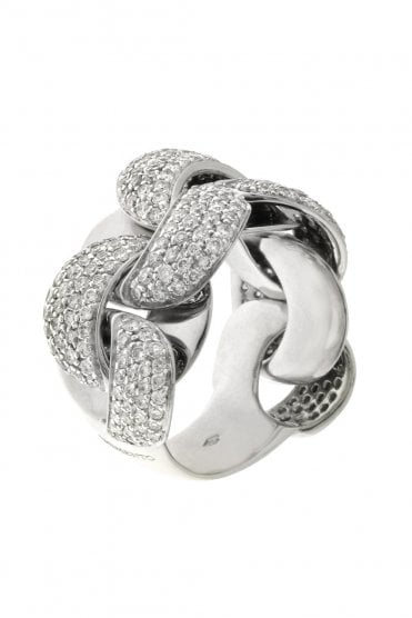 18ct White Gold Diamond Pavé Set Ring 1A07991BB5140