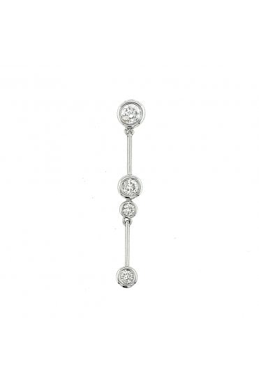 18ct White Gold Diamond Pendant 18ct White Gold Rub-over Set