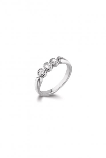 18ct White Gold Diamond Ring Round Brilliant 0.35ct