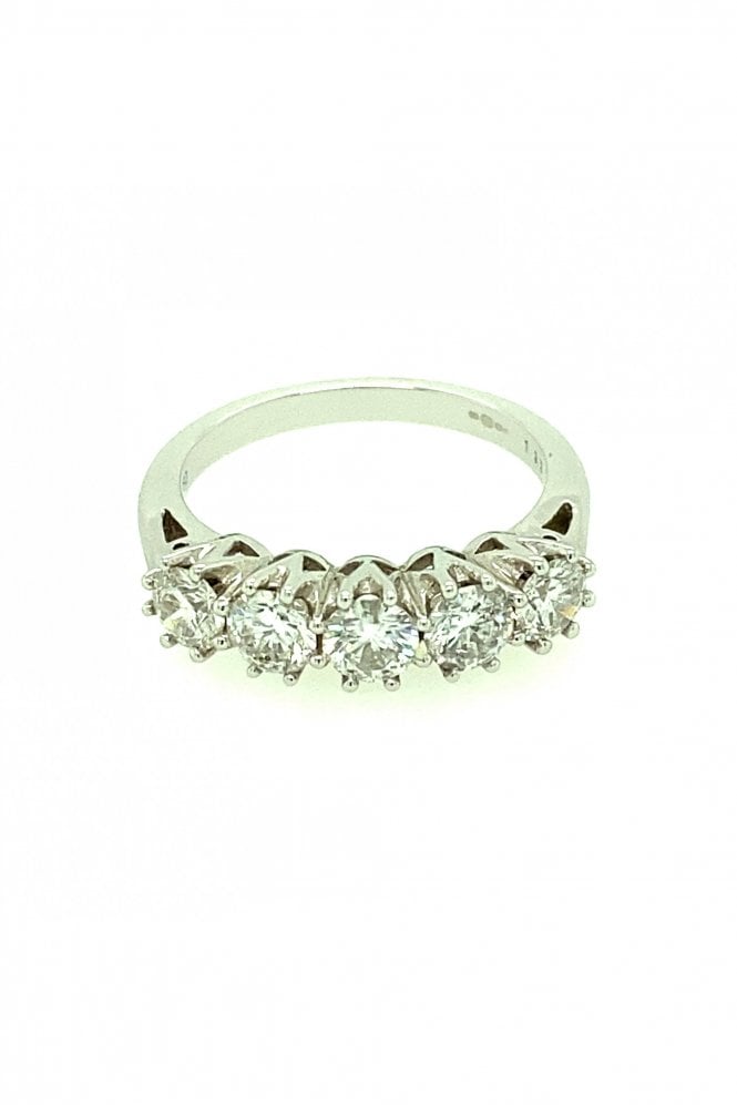 18ct White Gold Diamond Ring Round Brilliant 1.25ct
