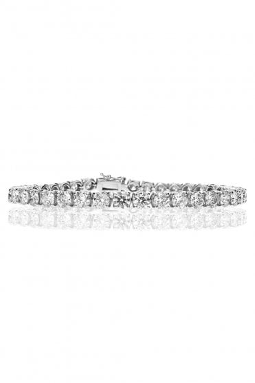 18ct White Gold Diamond Tennis Bracelet  Diamond Weight 11.95ct