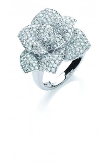 18ct White Gold Fancy Flower Diamond Ring