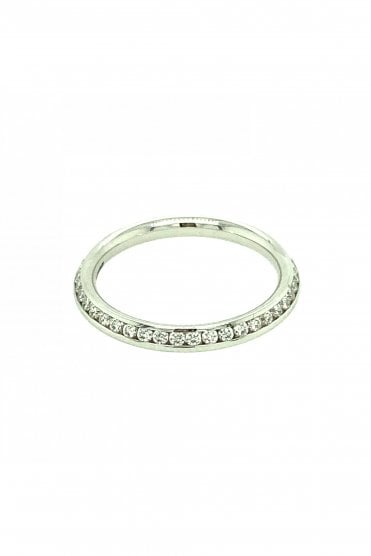 18ct White Gold Full Eternity Ring 0.48ct Round Brilliant Cut Diamonds