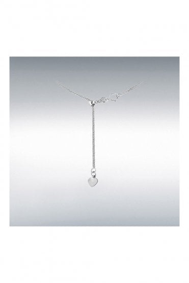 18ct White Gold Spiga Adjustable Slider Chain Length 20 Inches