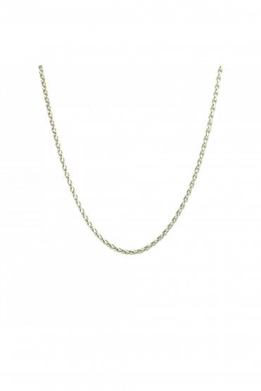 18ct White Gold Spiga Chain Chain Length 18 Inches