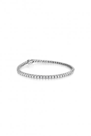 18ct White Gold Tennis Bracelet