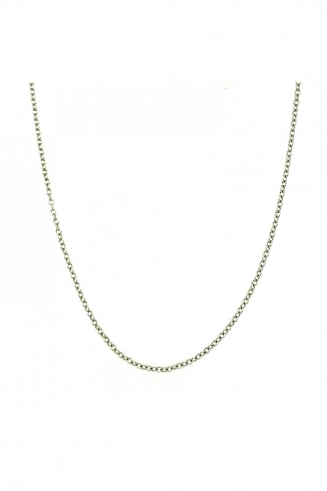18ct White Gold Trace Chain Chain Length 16 Inches