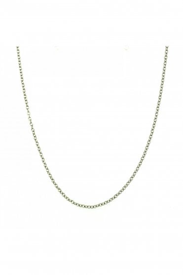 18ct White Gold Trace Chain Chain Length 16 Inches