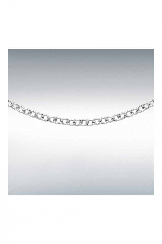 18ct White Gold Trace Chain Length 16 Inches