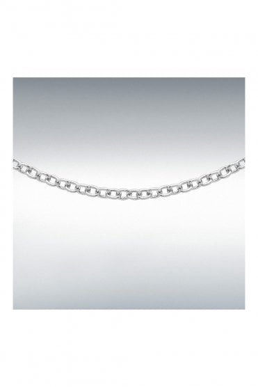 18ct White Gold Trace Chain Length 16 Inches