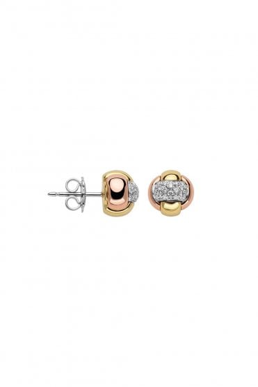 18ct White, Yellow and Rose Gold Earrings with Diamonds 73801OX_BB_4_XXX_000