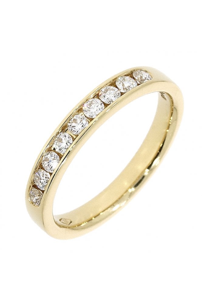 18ct Yellow Gold 9 Stone Diamond Eternity Ring 18ct Yellow Gold Channel Set