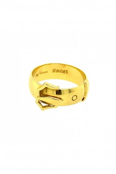 18ct Yellow Gold Buckle Ring