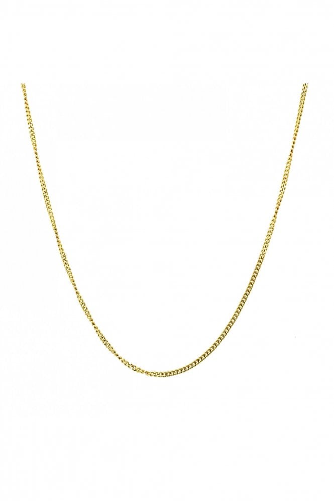 18ct Yellow Gold Curb Chain  Chain Length 16 Inches