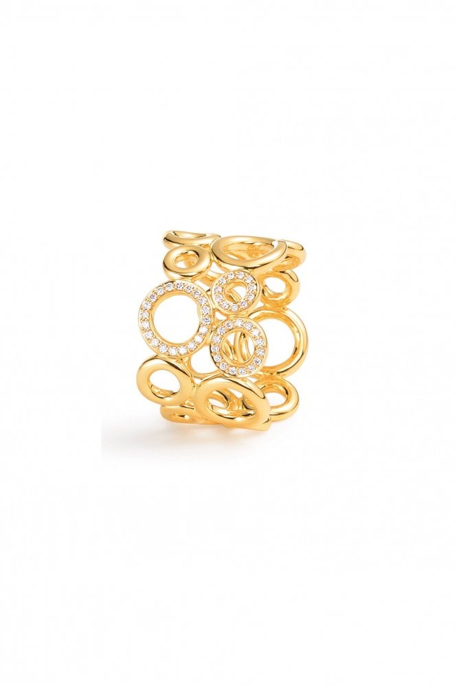 18ct Yellow Gold Diamond Circle Ring