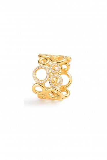 18ct Yellow Gold Diamond Circle Ring