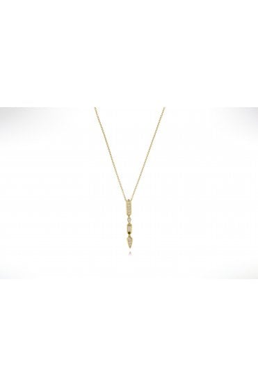 18ct Yellow Gold Diamond Pendant with Chain 18ct Yellow Gold Claw & Rub-over Set