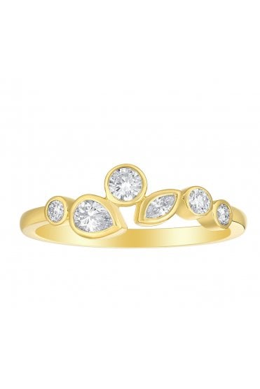 18ct Yellow Gold Diamond Ring 18ct Yellow Gold Rub-over Set
