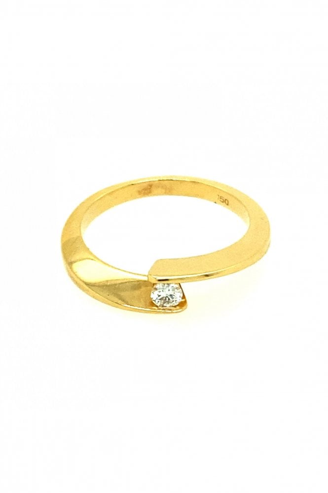 18ct Yellow Gold Diamond Ring 18ct Yellow Gold Tension Set