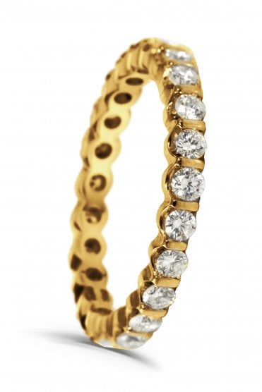 18ct Yellow Gold Diamond Ring Full Eternity ET127